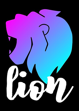 Neon Lion Animal 6
