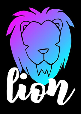 Neon Lion Animal 4