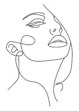 Abstract Girl Face OneLine
