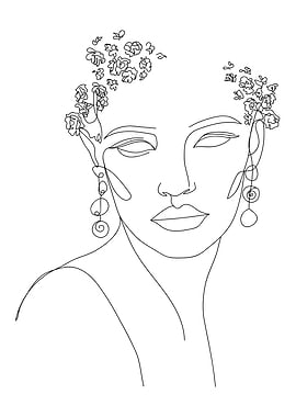 Goddess One Line Drawing