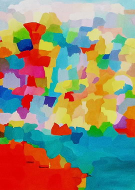 red harbor abstract art