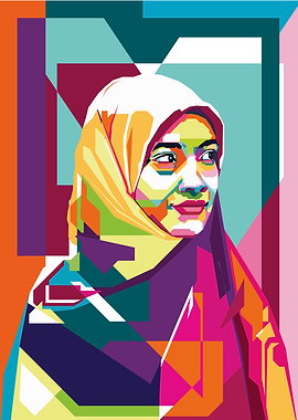 Cute Hijab Girl Fullcolor