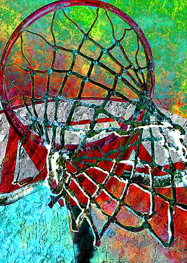 Basketball art print 174