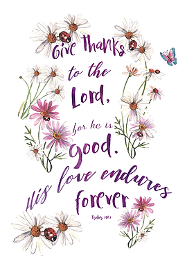 Pslam 136 Christian print