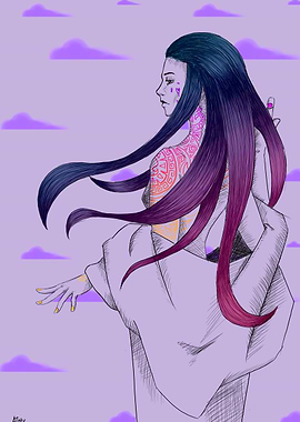 Long hair girl by Ataru