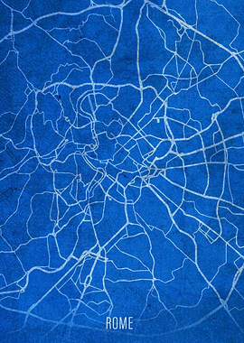 Rome Italy City Street Map