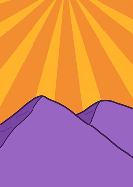retro mountains