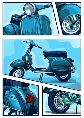 vespa comic style