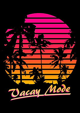 Vacay Mode 80s Sunset