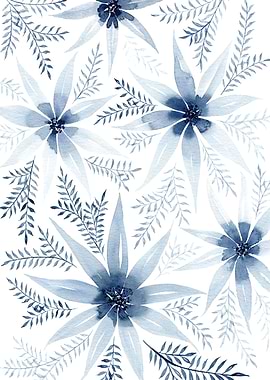 Winter Flowers Watercolo