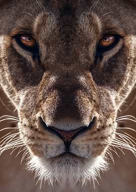 Lion head eyes poster