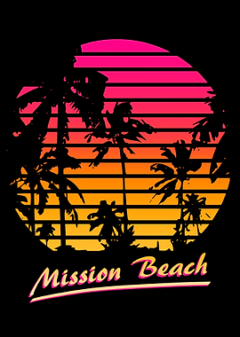 Mission Beach 80s Sunset