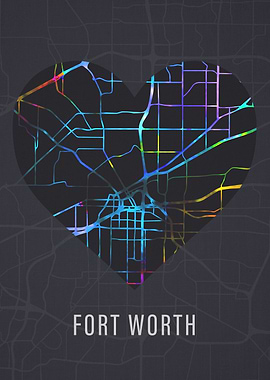 Fort Worth Texas City Map