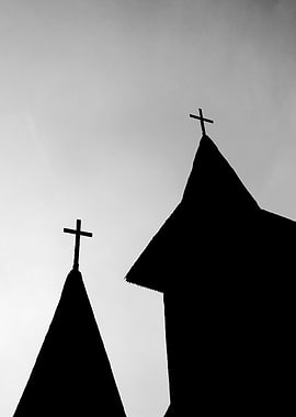 Church top or steeple silh