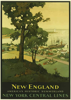 New England Vintage Poster