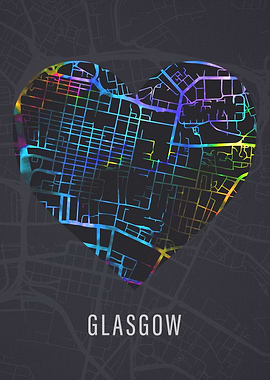 Glasgow Scotland City Map