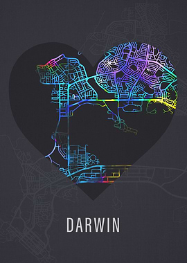 Darwin Australia City Map