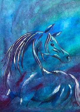 Horse painting modern art