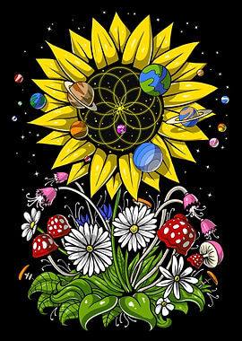 Psychedelic Sunflower