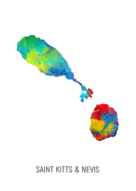 Saint Kitts Nevis Map