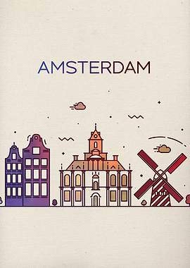 Amsterdam City Skyline Fun