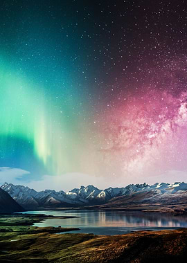 Aurora And Milky Way