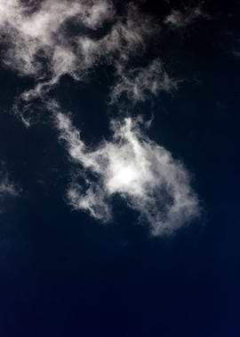 Black air sky with clouds