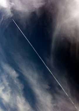 Black air sky with clouds