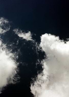 Black air sky with clouds