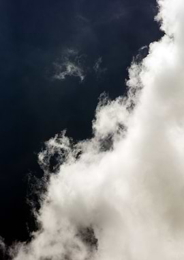 Black air sky with clouds