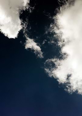 Black air sky with clouds