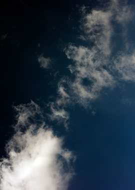 Black air sky with clouds