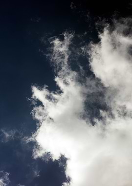 Black air sky with clouds