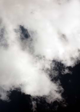 Black air sky with clouds