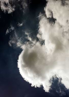 Black air sky with clouds