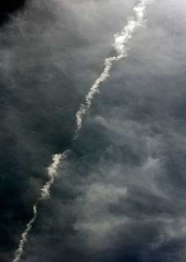 Black air sky with clouds