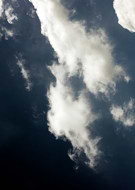 Black air sky with clouds