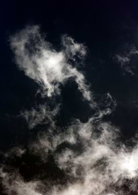 Black air sky with clouds