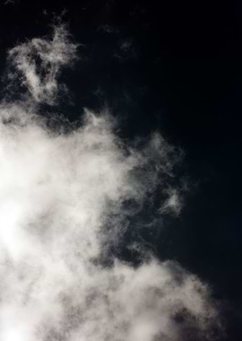 Black air sky with clouds