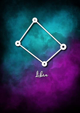 Libra star sign nebula