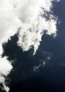 Black air sky with clouds