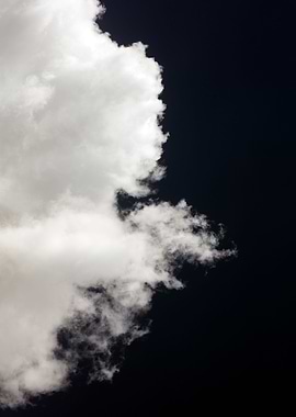 Black air sky with clouds