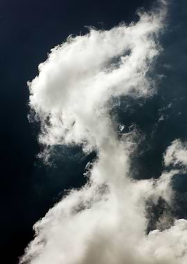 Black air sky with clouds