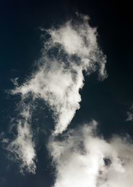 Black air sky with clouds