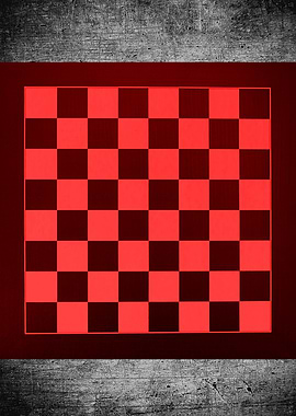 Chess Board Red Metallic