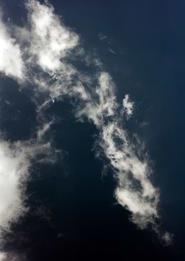 Black air sky with clouds