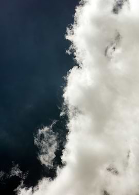 Black air sky with clouds