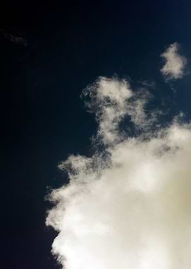 Black air sky with clouds