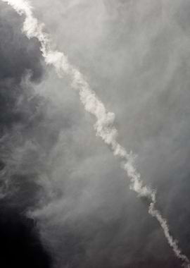 Black air sky with clouds