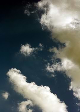 Black air sky with clouds